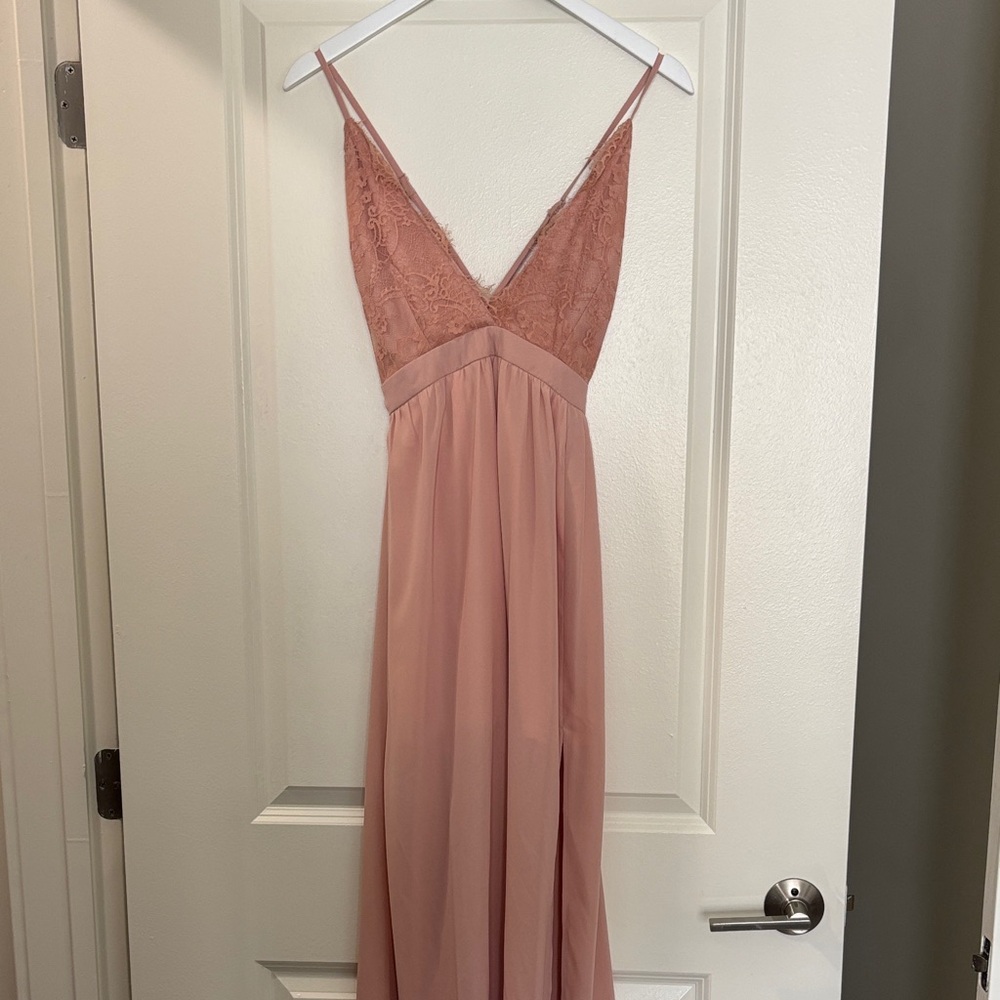 Tobi Elegant Peach Lace Women’s Dress